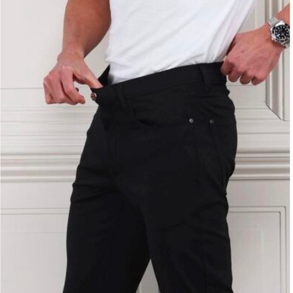 Collars & Co CEO Tech Mens Size 36 x 32 Black Stretch Pull On Pants - Picture 4 of 7